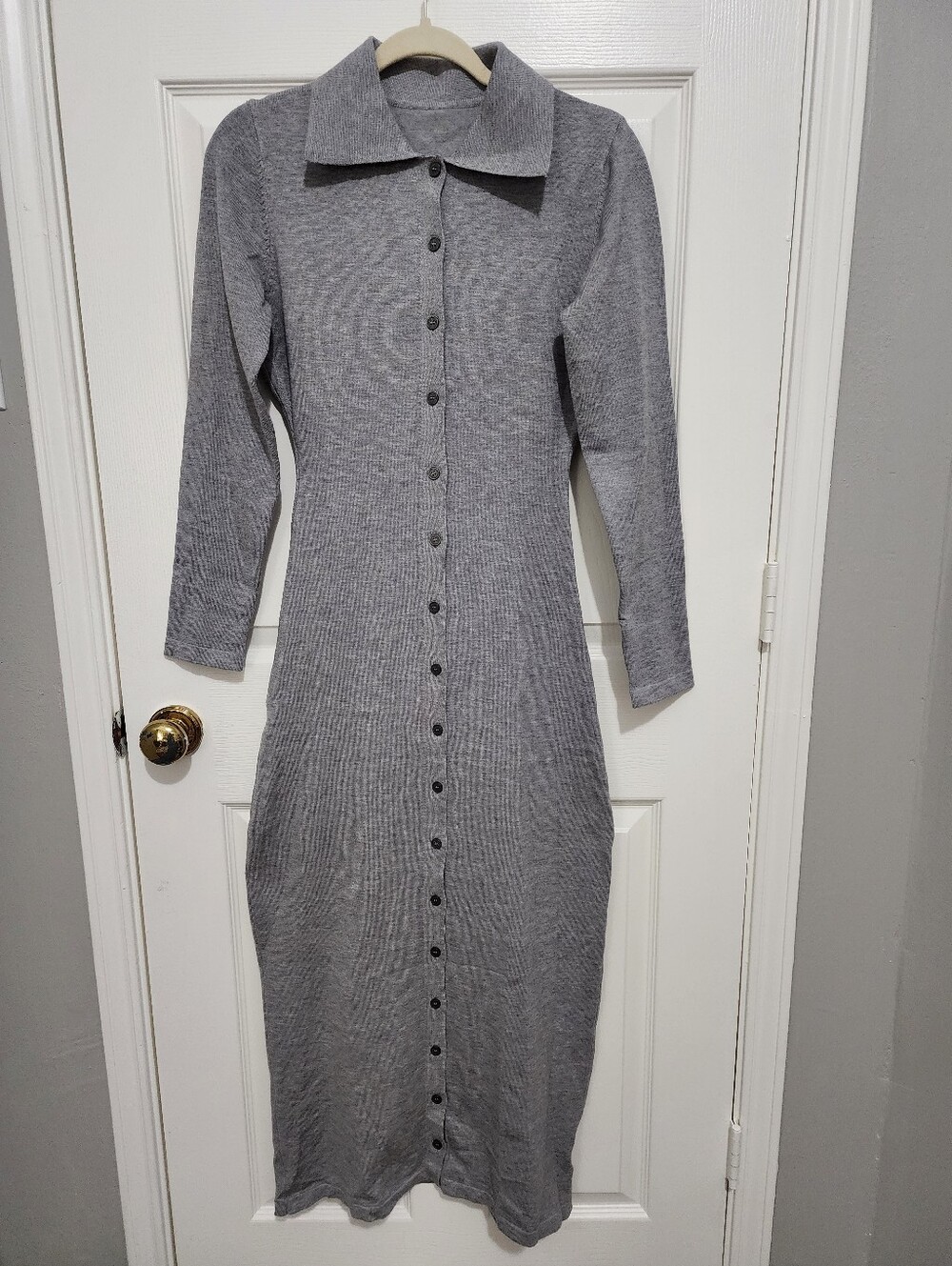Super Cute Gray Knit Dress